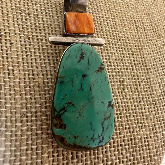 Vintage J.Rosetta Sterling Turquoise Necklace - Picture 3 of 9